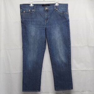 Vintage Calvin Klein Womens Ankle Jeans Size 16 Stretch Made in Mauritius